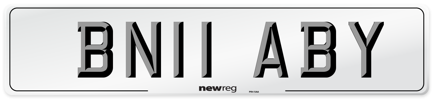 BN11 ABY Number Plate from New Reg